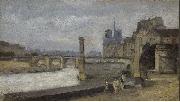 Stanislas lepine The Pont de la Tournelle oil painting on canvas